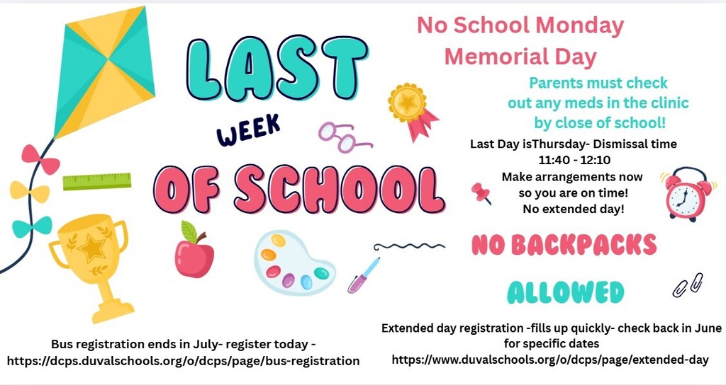 Last week of school! 