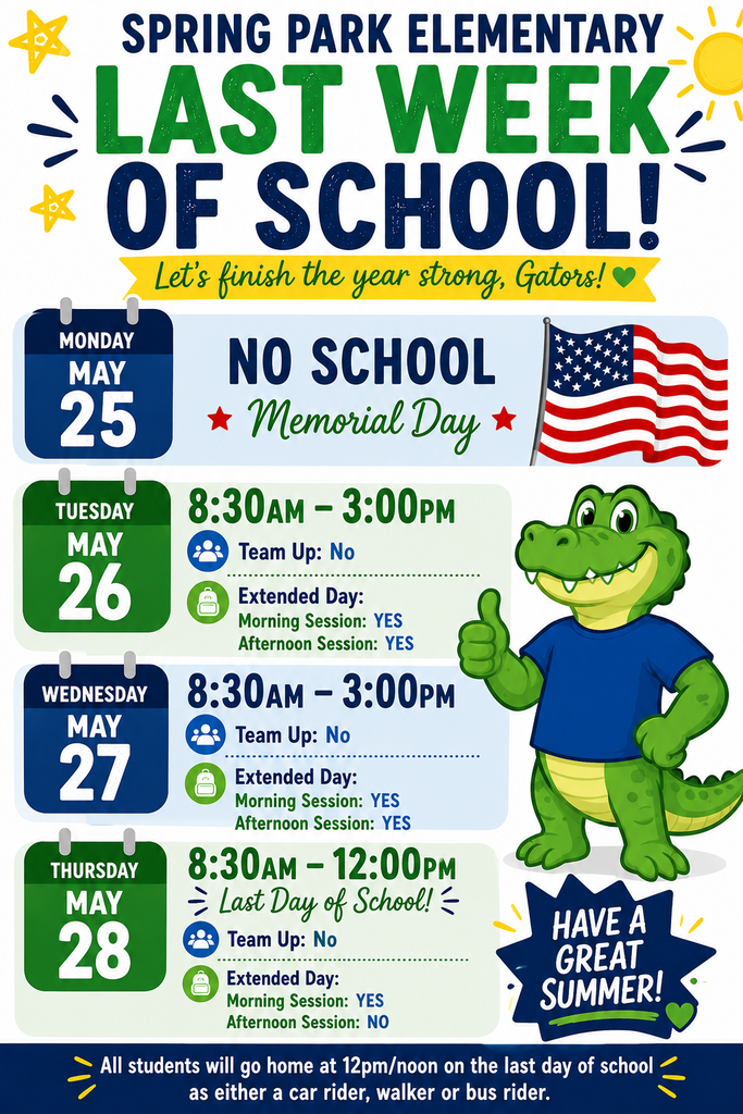 Last Week Of School - English Flyer