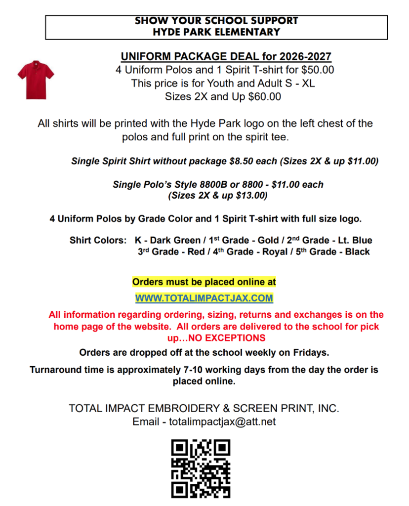 26-27 Uniform Shirt Order Form