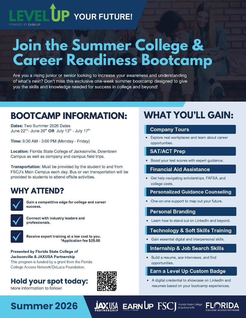 Level Up Your Future Bootcamp. See post for details.