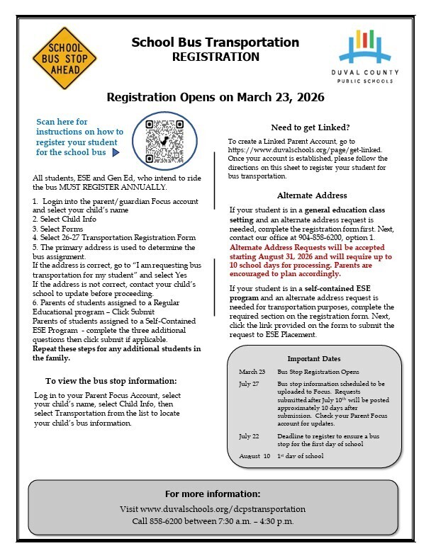 Bus Transportation Registration