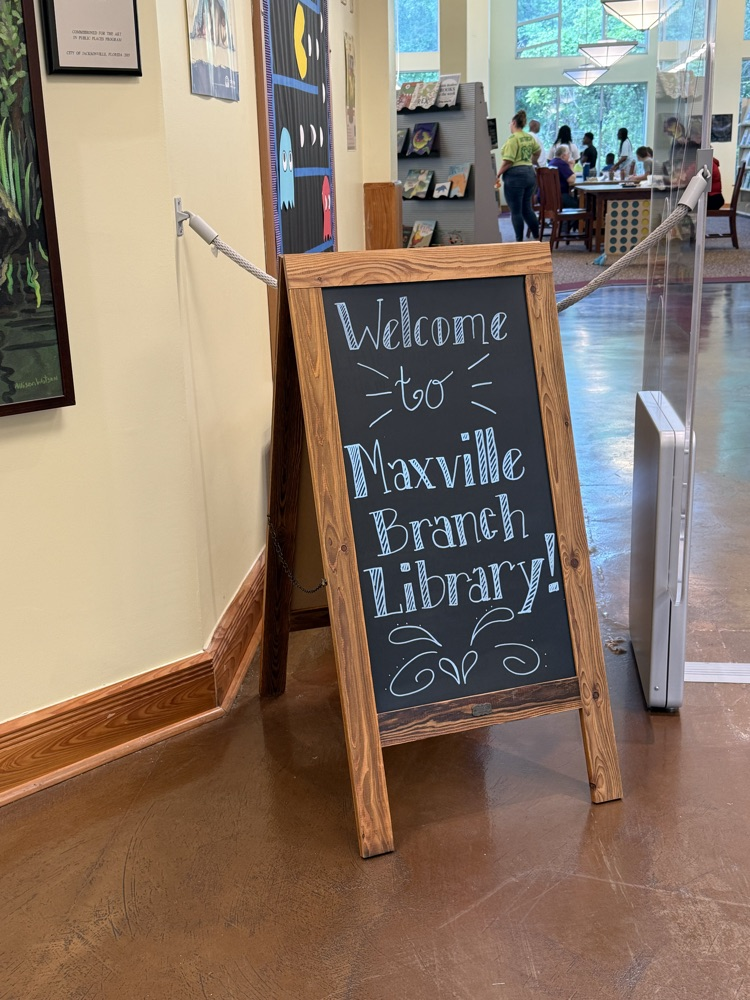 welcome sign - Maxville Public Library
