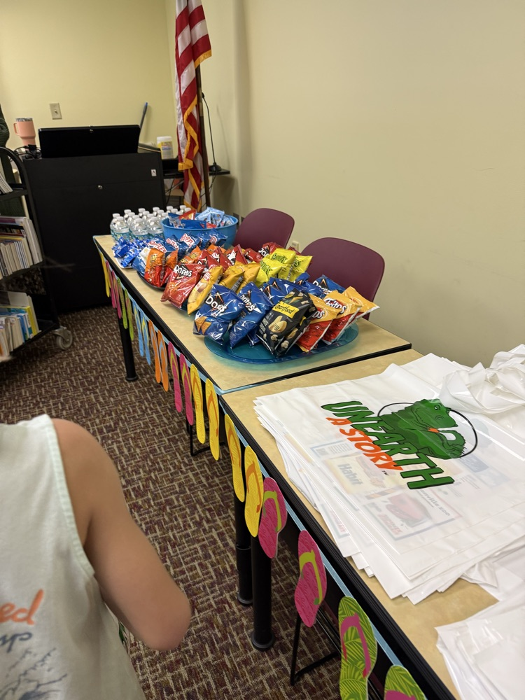 Handouts at Maxville library event