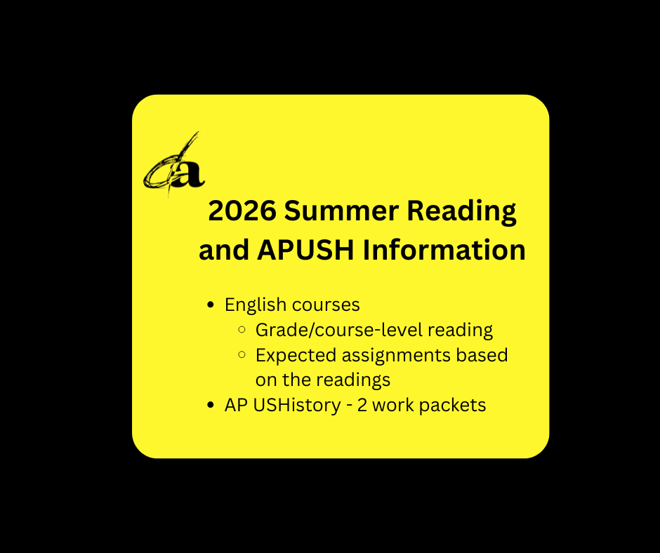 Summer assignments for English courses and APUSH