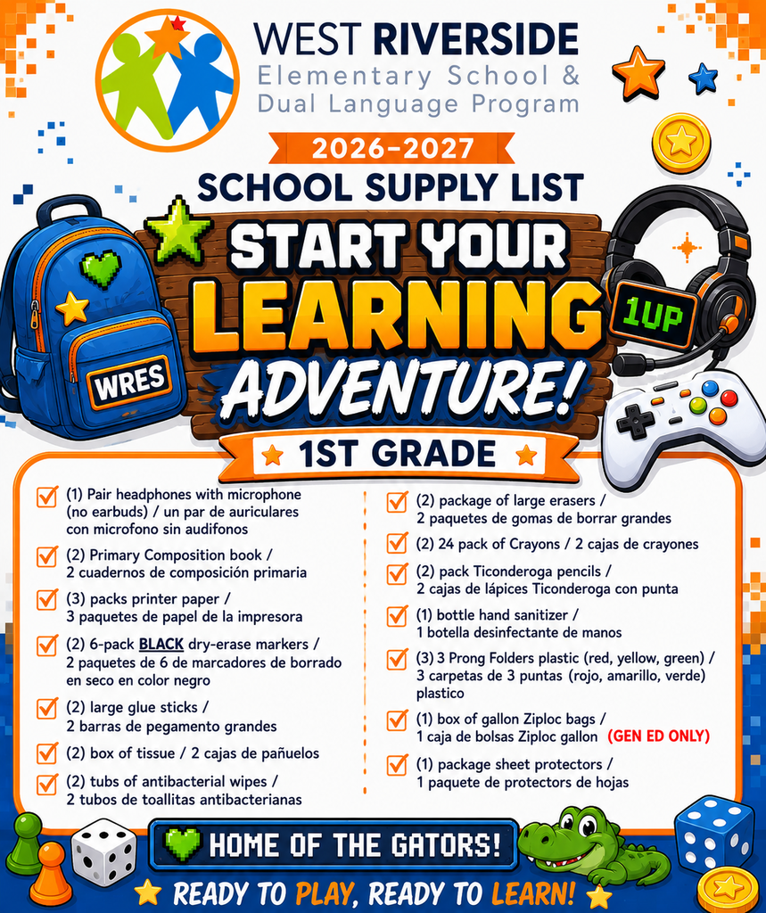 1st grade supply list