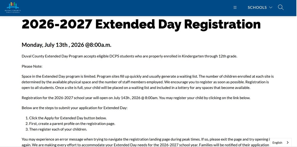 extended day