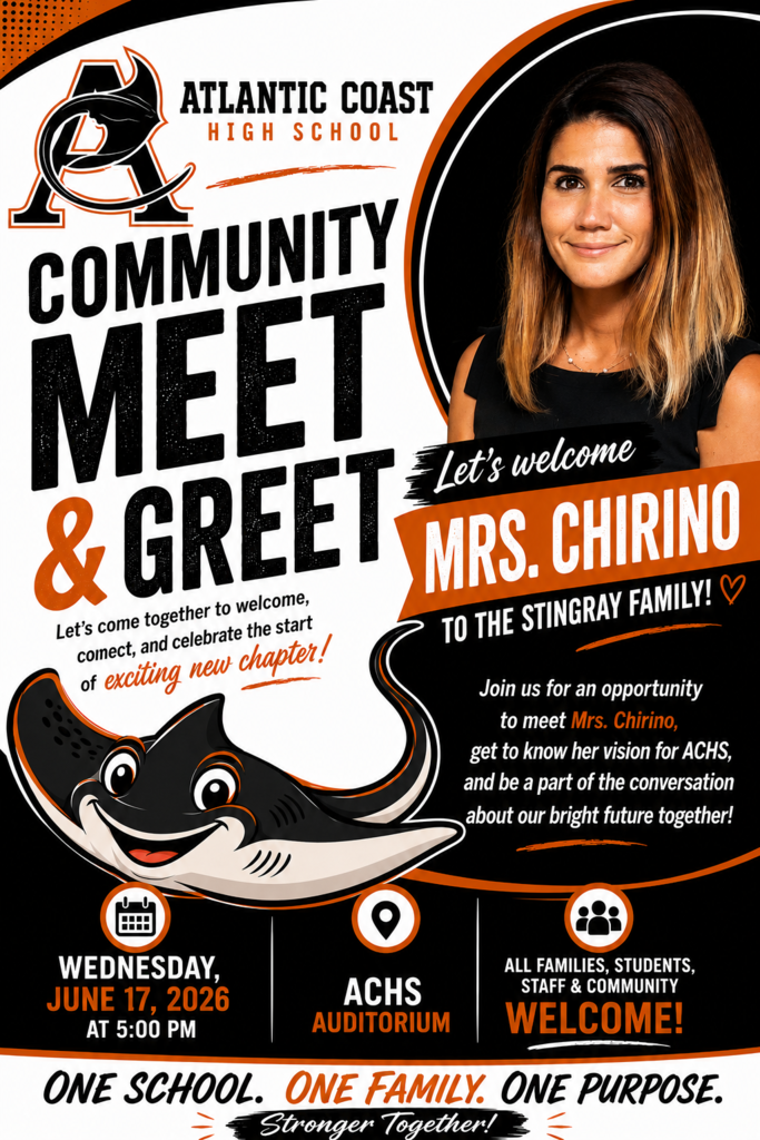 Principal Chirino Meet and Greet June 17 at 5pm in AUD. See post for details.