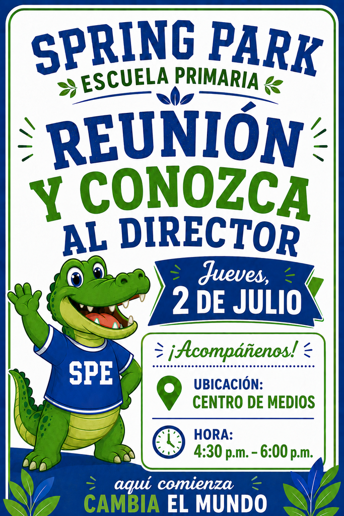 SPE's New Principal Meet & Greet (Spanish Flyer)