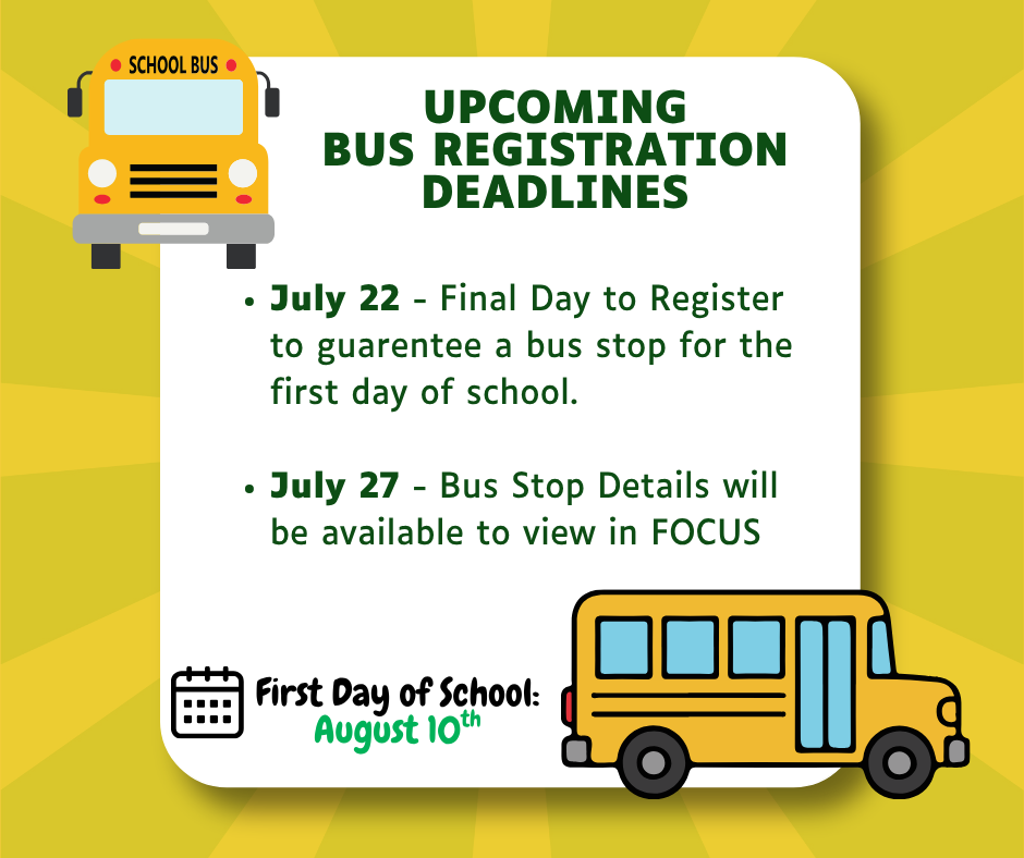 Bus Registration Deadlines