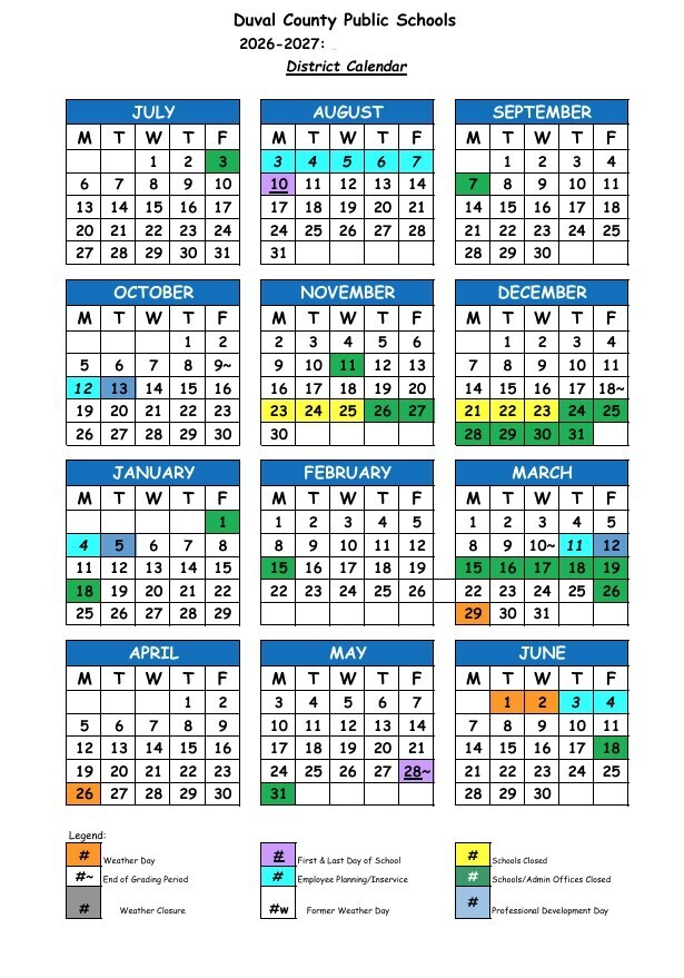 District Calendar 2026-2027