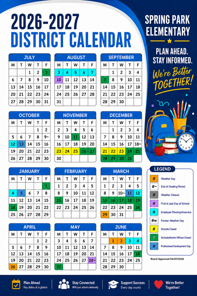 2026-2027 District Calendar