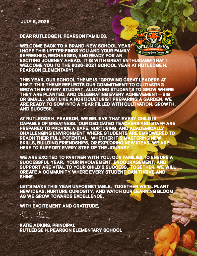 RHP Welcome Back Letter 2026-2027