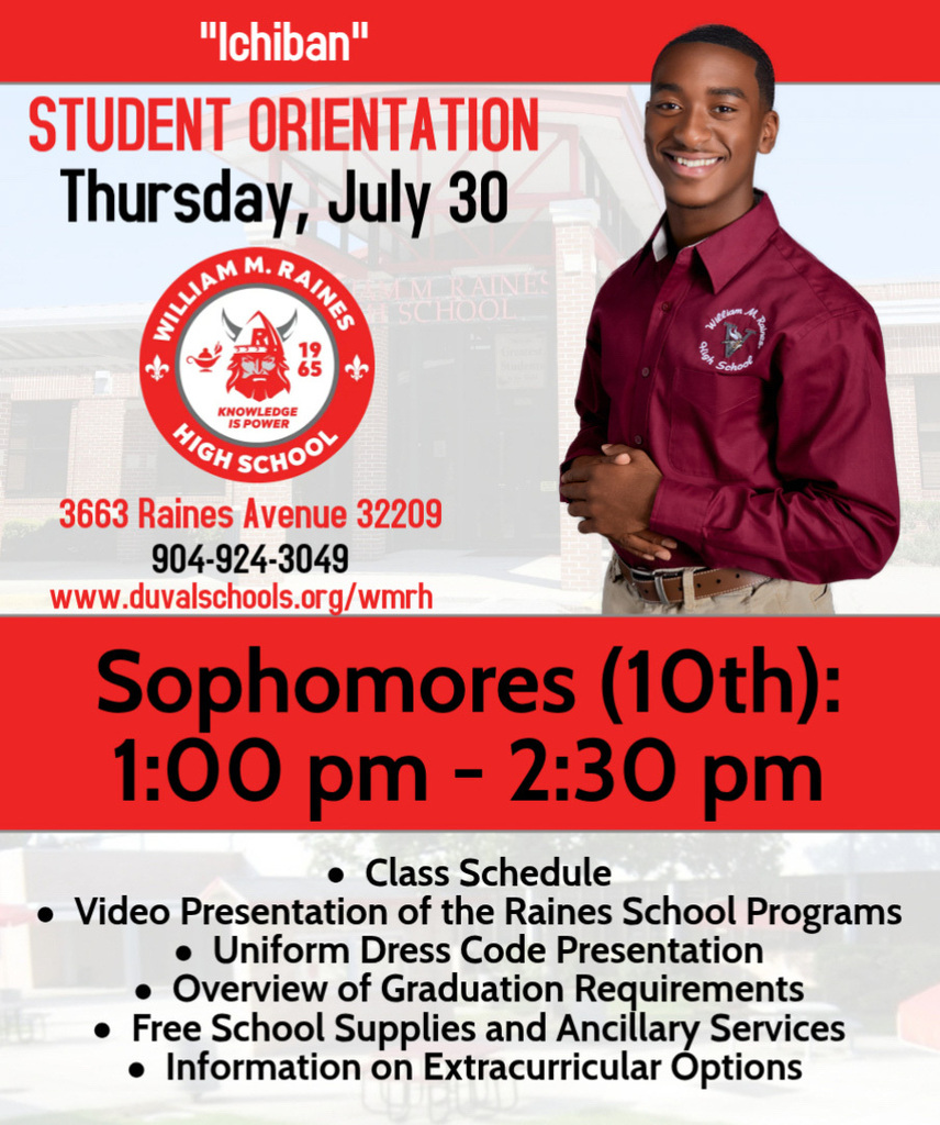 Sophomores (10th): 1:00 pm - 2:30 pm
