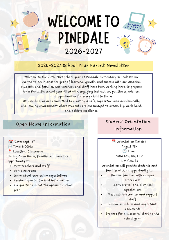Welcome to Pinedale 2026-2027