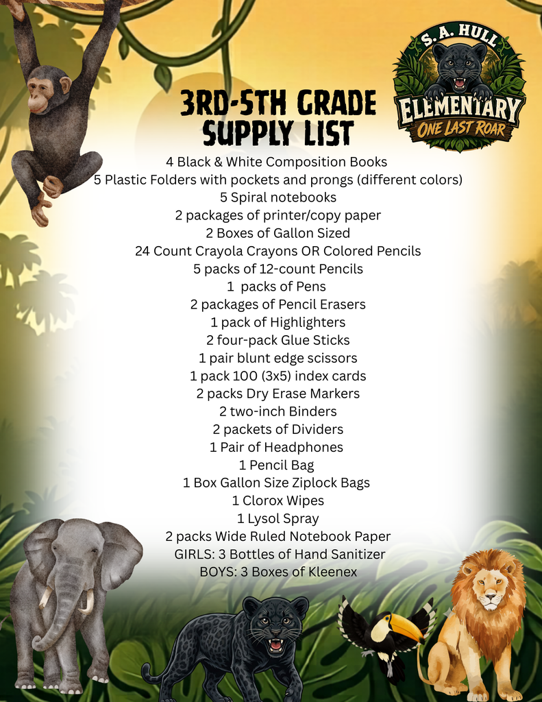 School Supply Lists  