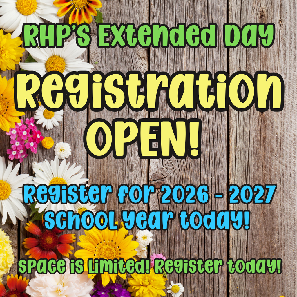Extended Day Registration is Open for 2026-2027 School Year