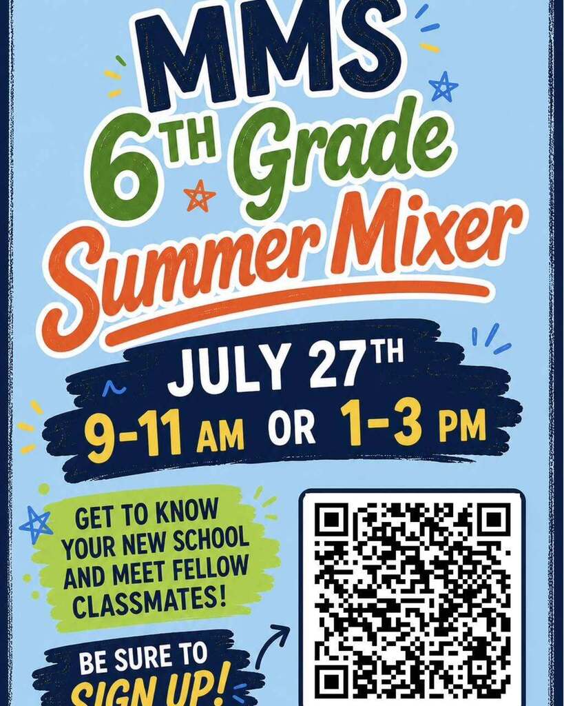 Poster for 6th grade mixer