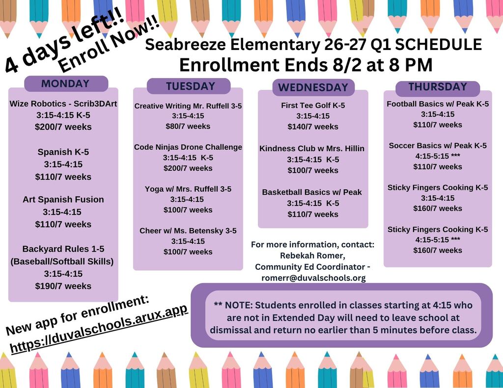 4 days left to enroll