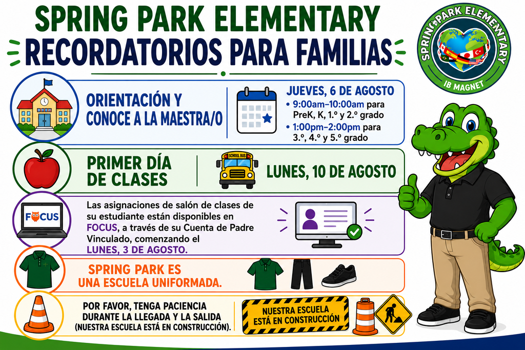 SPE Back-To-School Reminders (Spanish)