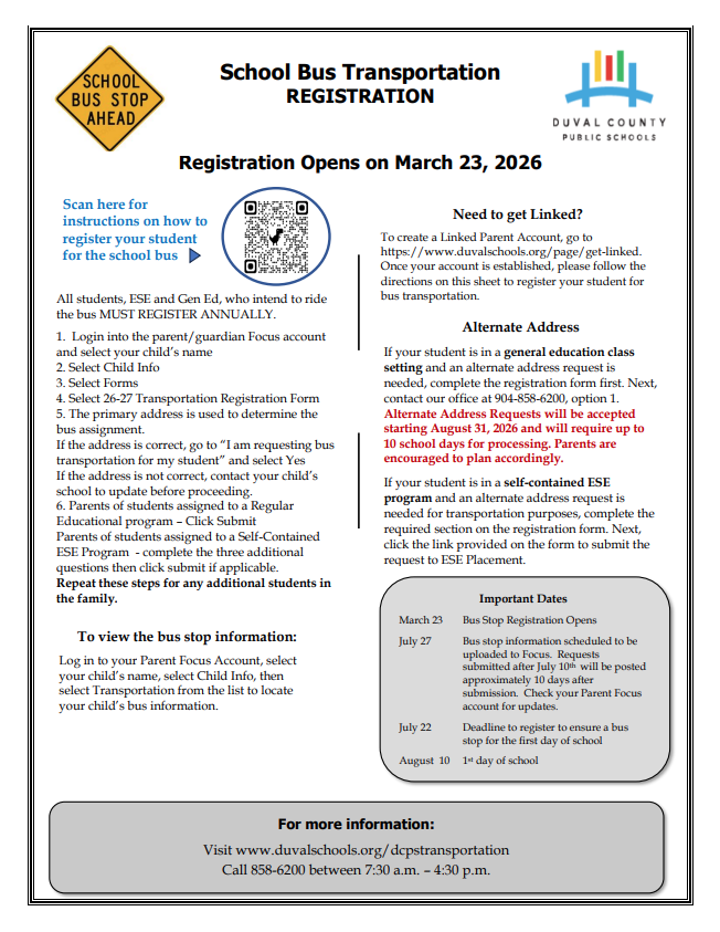 Bus Registration Flyer