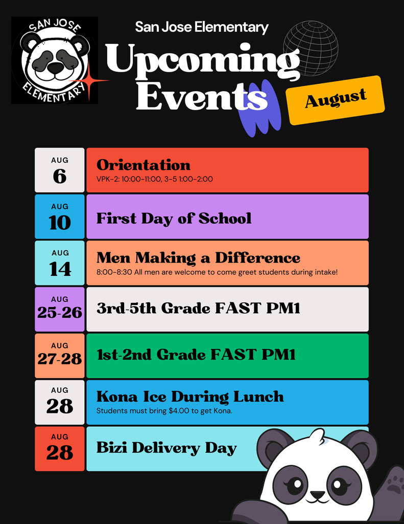 August Upcoming Events
