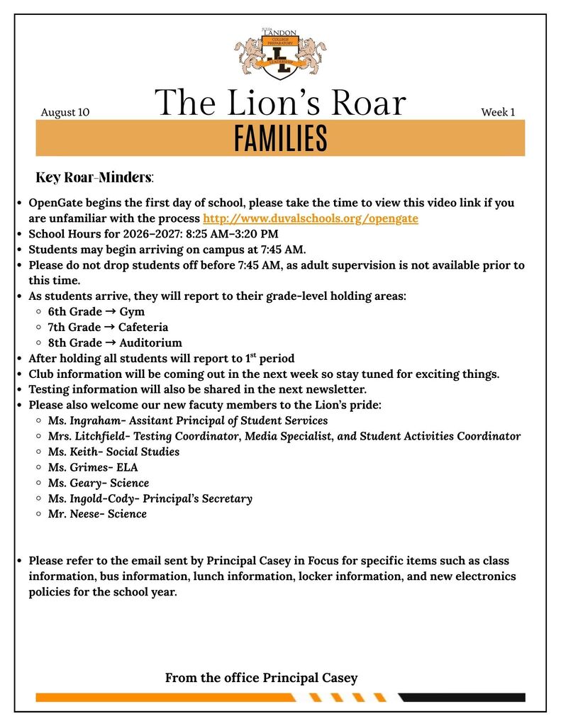 Lion's Newsletter
