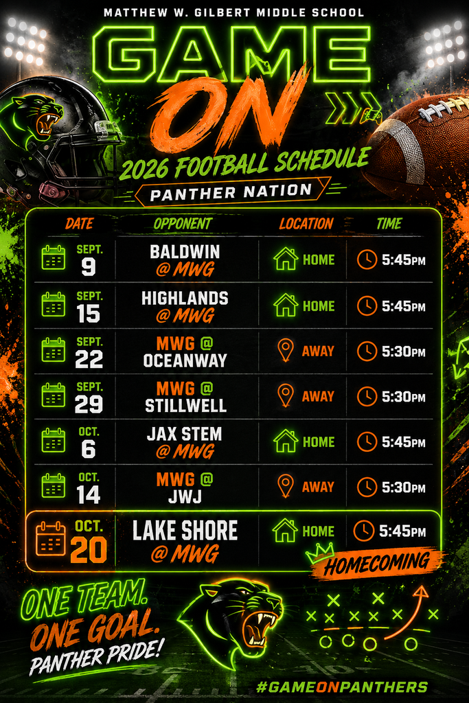 Panther Football Schedule