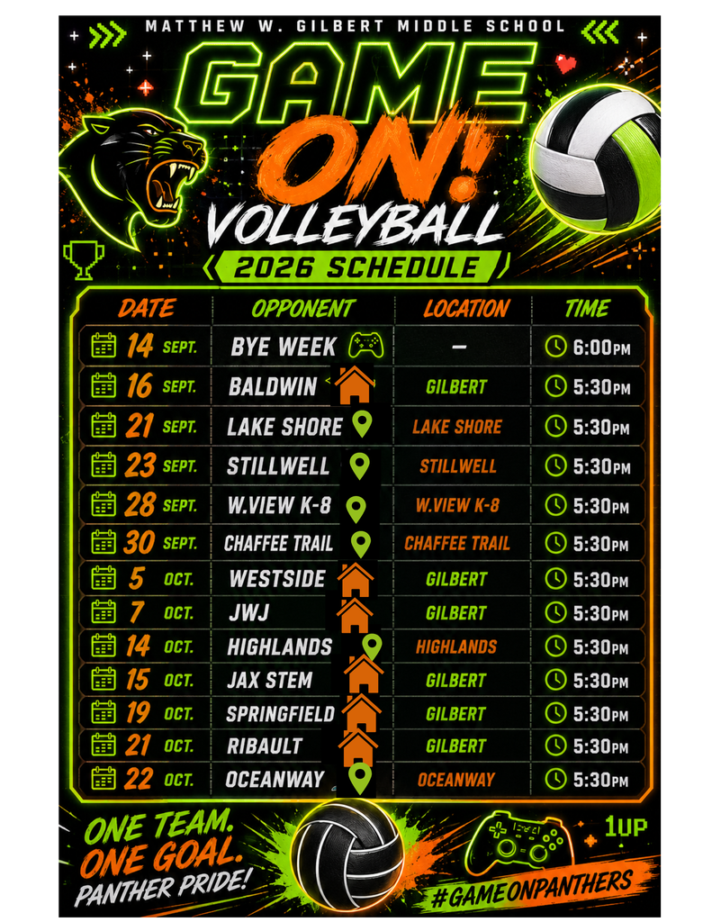 Volleyball schedule