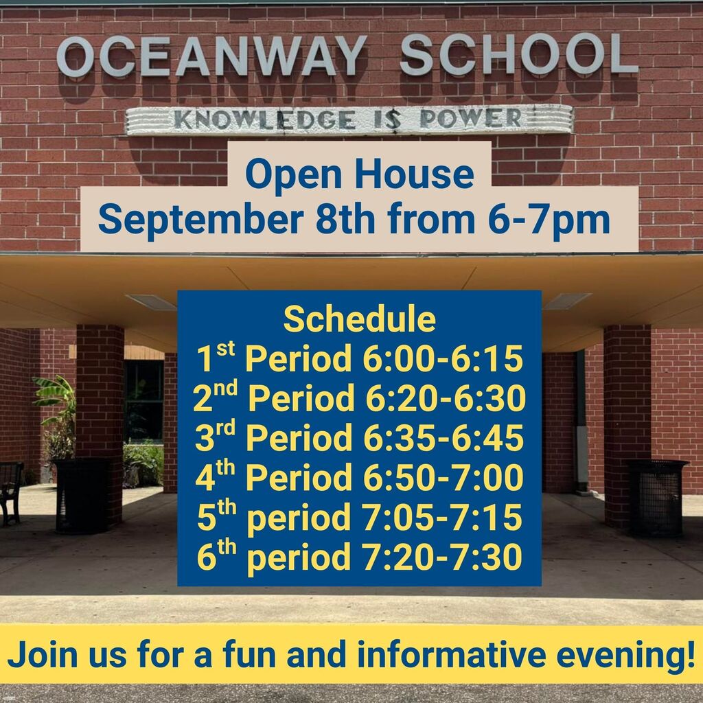 Invitation for Open House. It includes the schedule for the event.