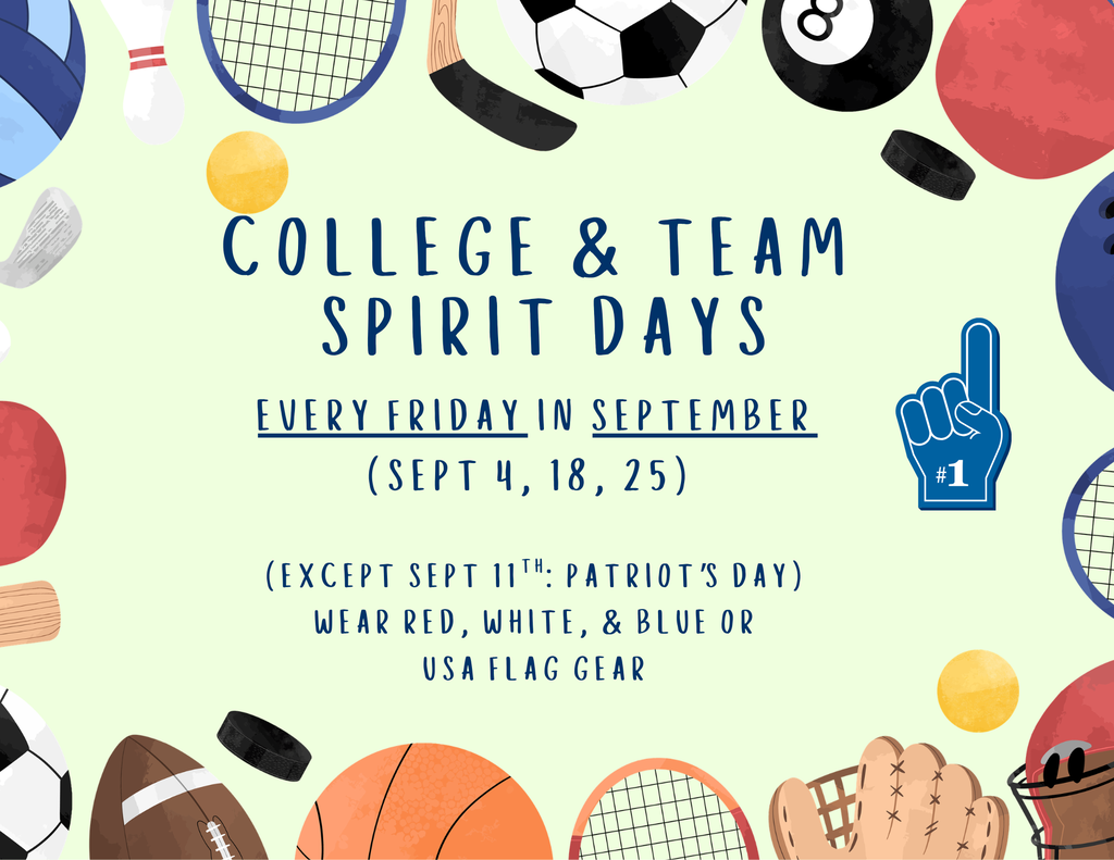 college and team spirit days in September