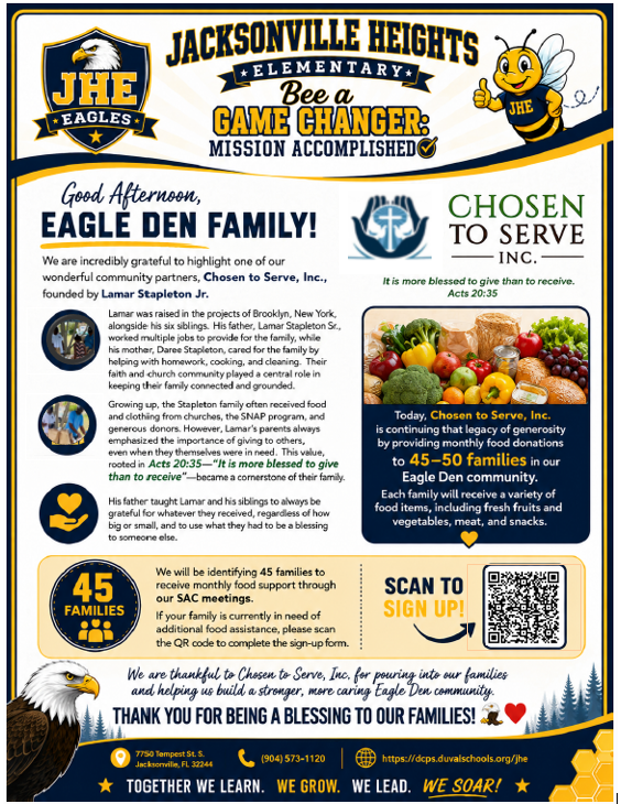Chosen To Serve Food Donation Sign Up