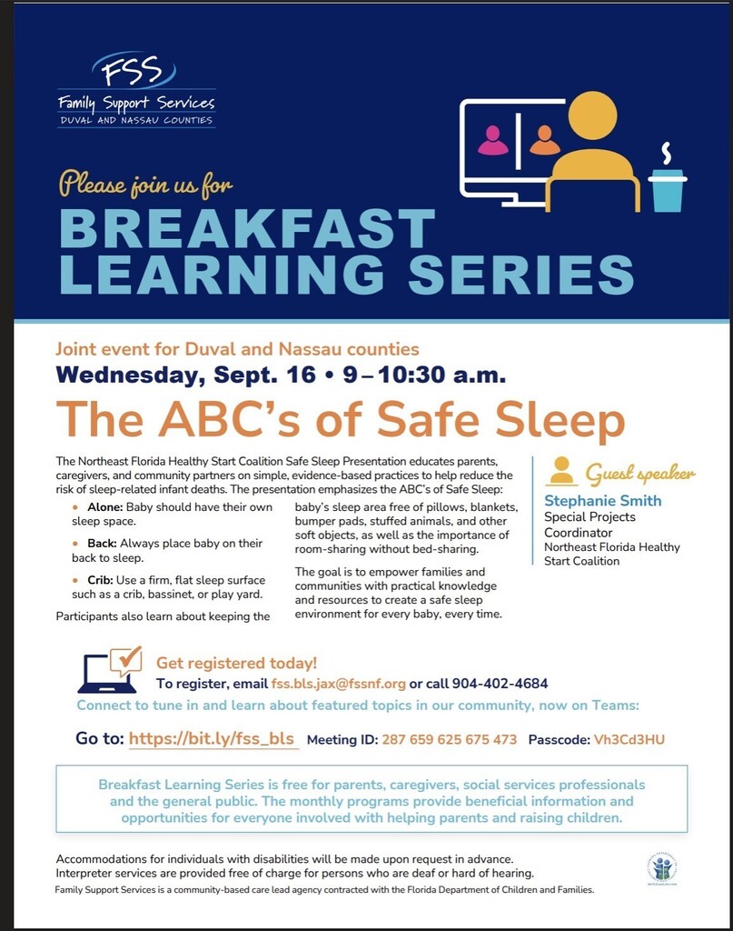 Join Breakfast Learning Series, Wednesday, Spetember 16, 2026 at 9am-10:30am via TEAMS