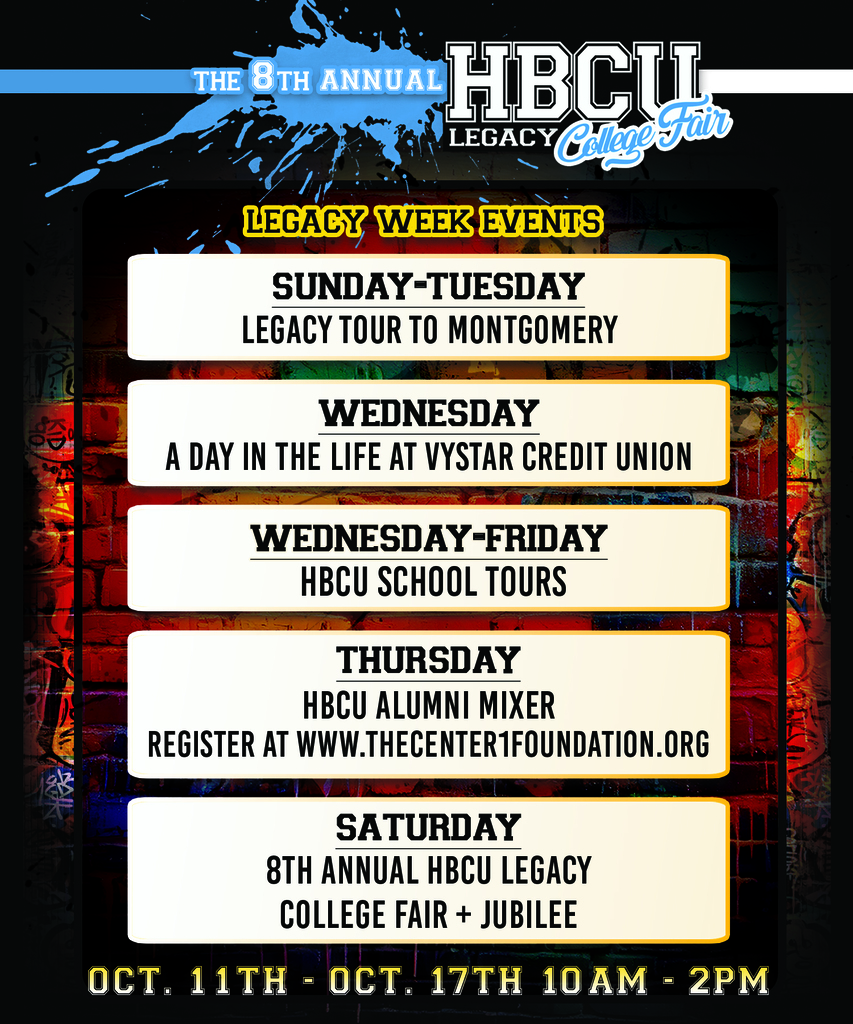HBCU Legacy Week College Fair. See post for details.