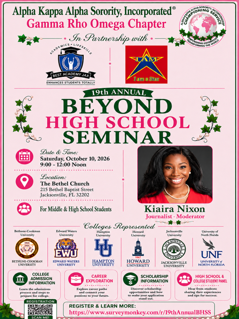 2026 Beyond High School Seminar. See post for details.