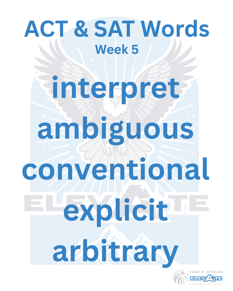 ACT and SAT Words for Week 5