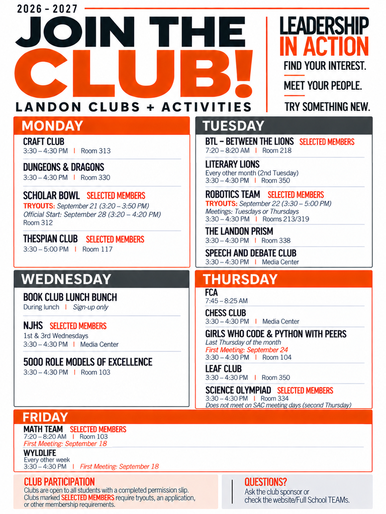 Join the Club Flyer 2026
