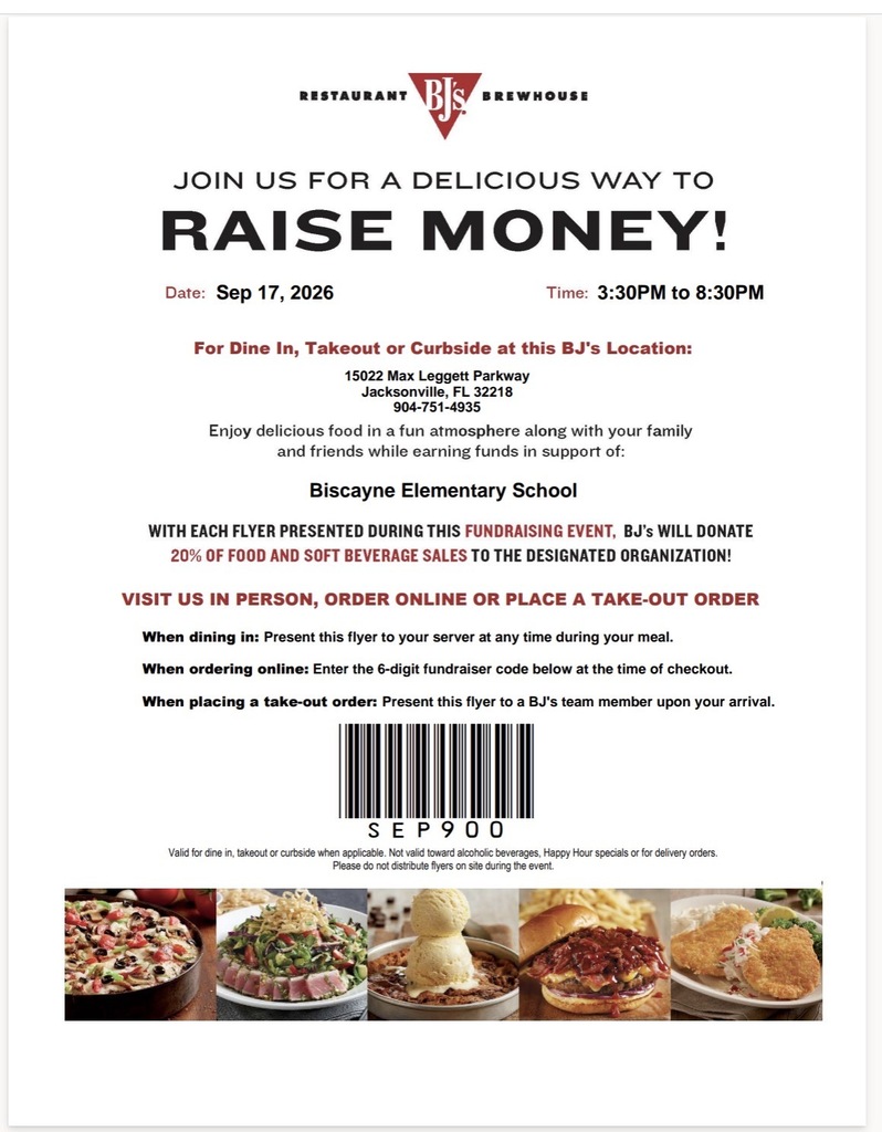 BJ's fundraiser flyer