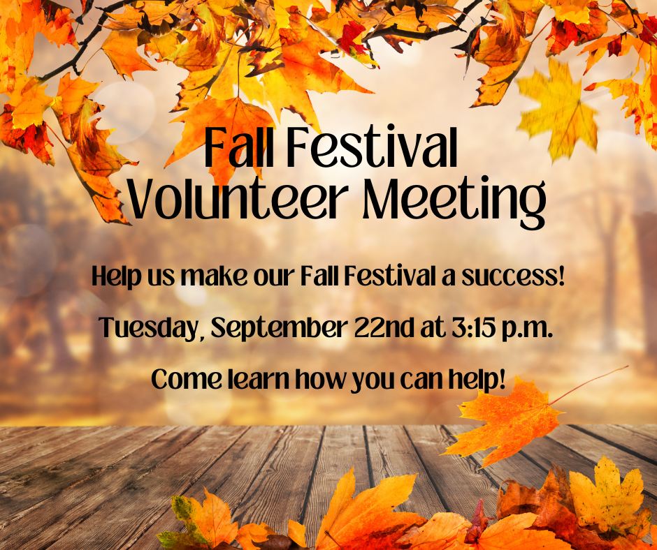 Fall Festival Volunteer Meeting