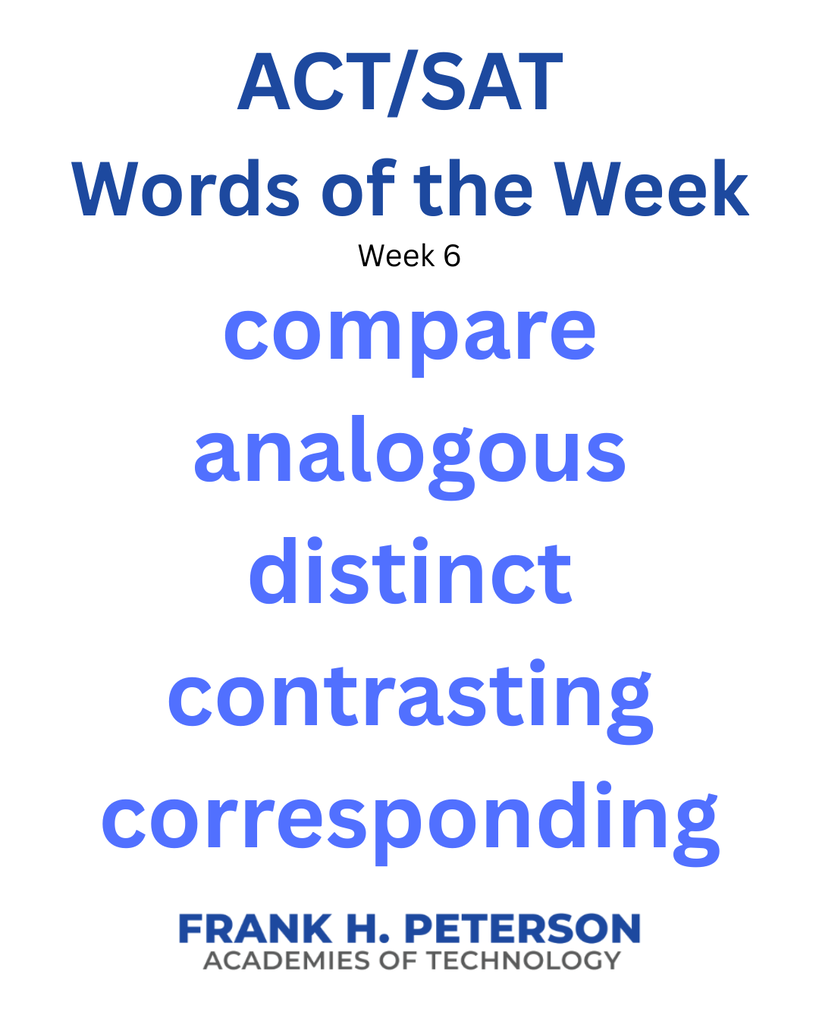 Week 6 ACT/SAT Vocab Words