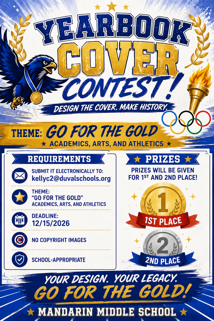 An announcement for a yearbook cover design contest. Features themes, requirements, prizes, and a deadline. Includes email, theme, deadline, and a no copyright images section.