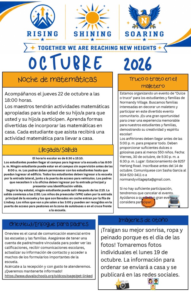 A flyer with two sections. The left section is titled "October 2026". The right section is titled "Truco o trato" with a logo.