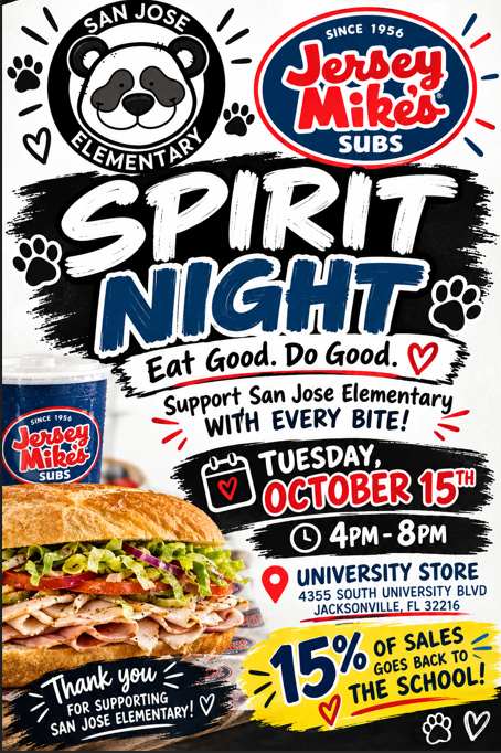Jersey Mike's Spirit Night