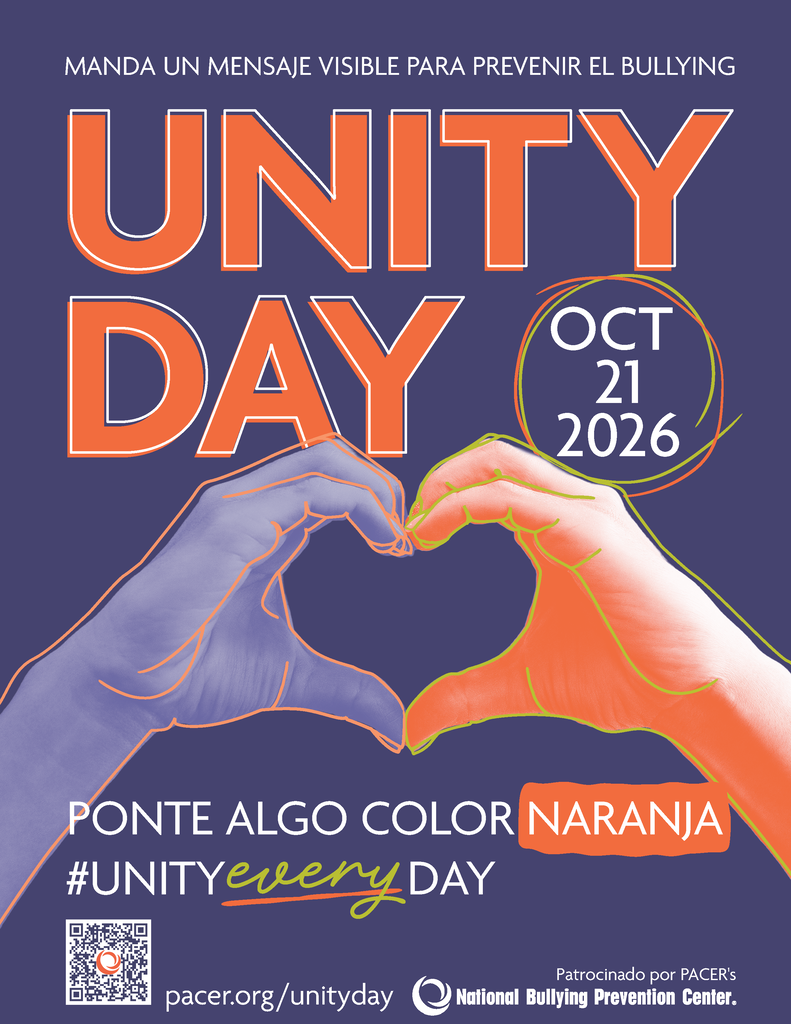 An advertisement poster for Unity Day on Oct 21, 2026. It features two hands forming a heart, with text and a QR code.