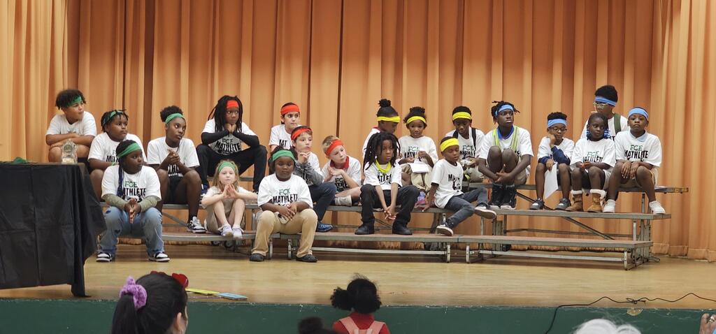 mathletes on stage from last year's math night