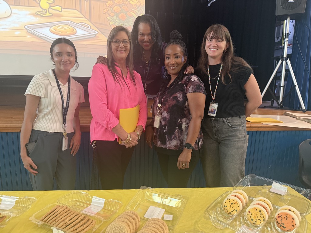 Image of teachers and principal at Cookies and Conversations