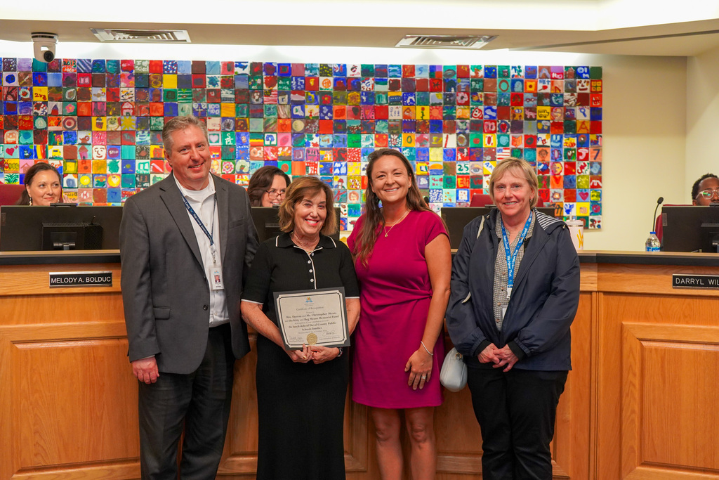 Meal Donation recognized at October School Board Meeting