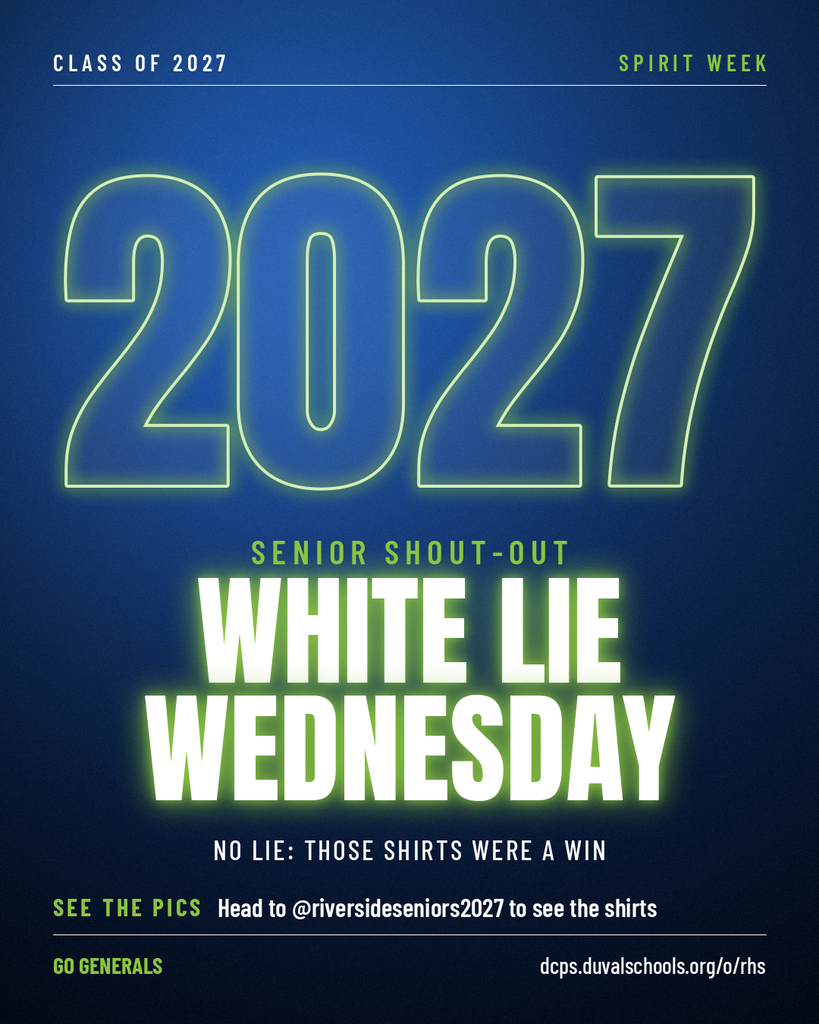 White Lie Wednesday-- Class of 2027 Senior Shout-Out