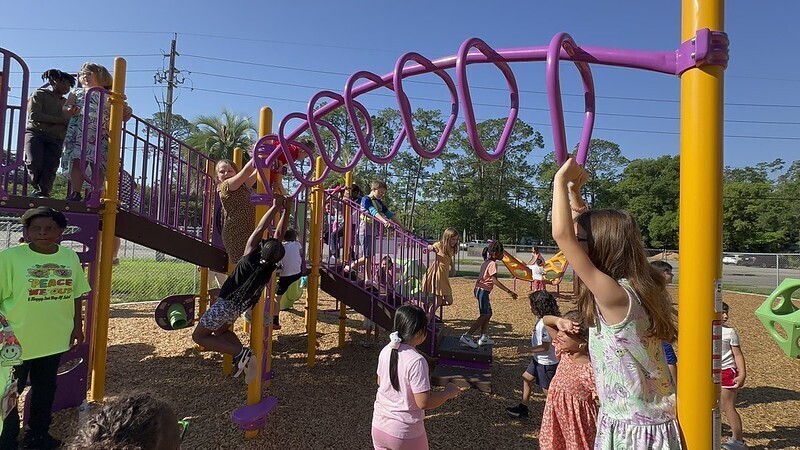 children on playground