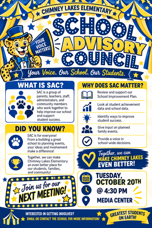 School Advisory Council Flyer