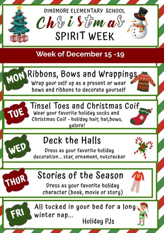 Christmas Spirit Week Flyer
